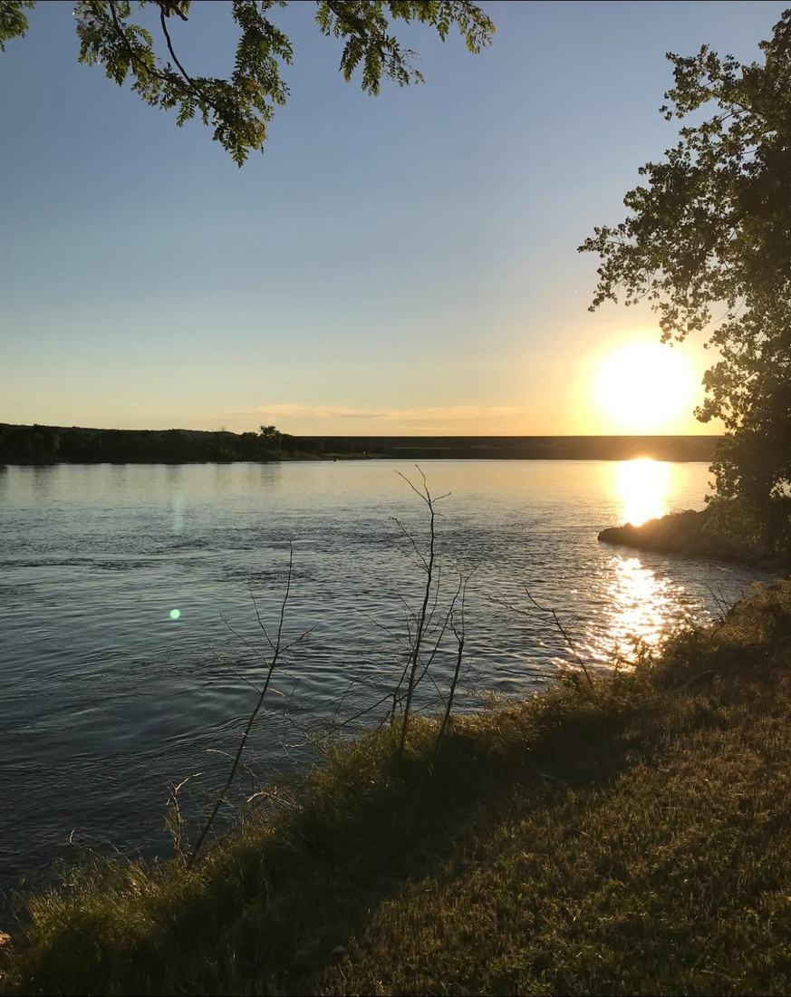 Sunset over the Missouri River